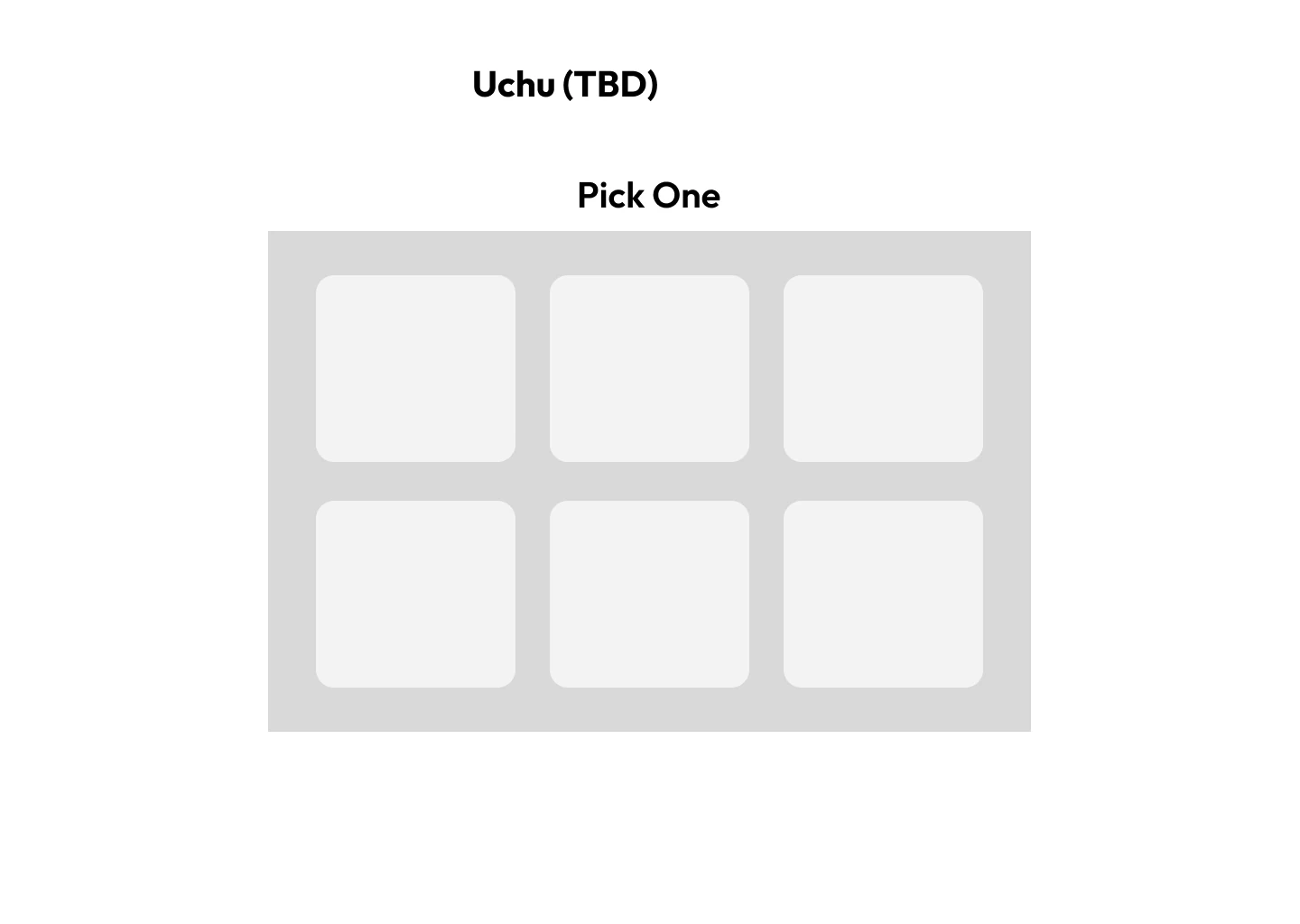 Lo-fi · Pick a box wireframe